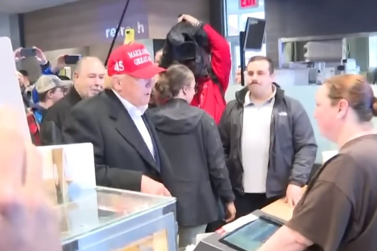 Donald Trump Tosses Hamberders, Lies At East Palestine Residents' Heads, Crisis Over