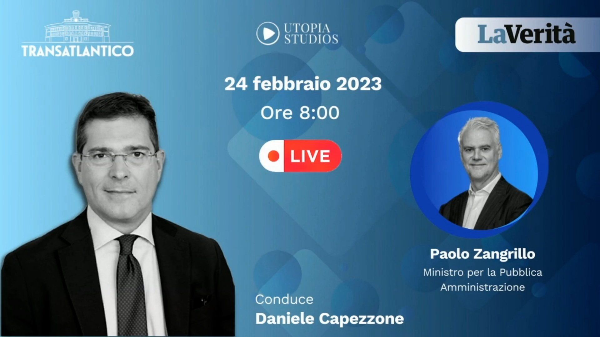 Zangrillo a Transatlantico: «Comprimere tempi Pubblica amministrazione con tecnologia e digitalizzazione»