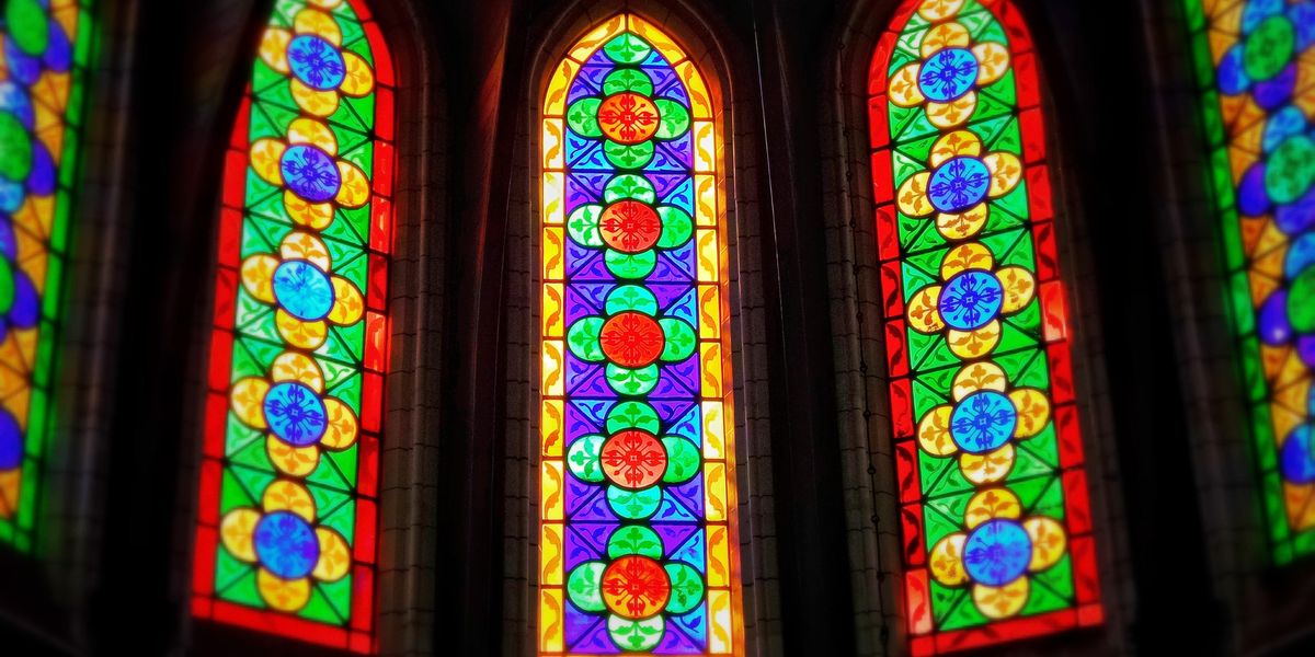 Stained glass church windows