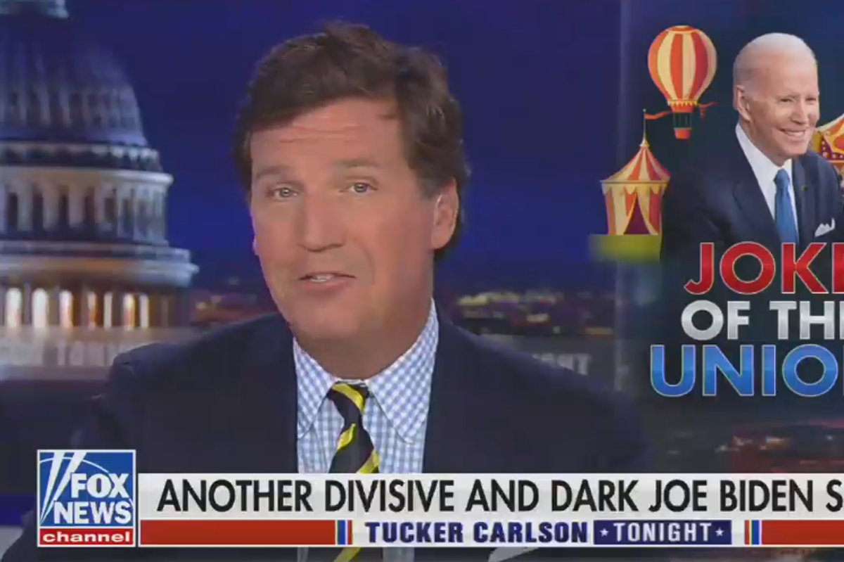 Tucker's SOTU Commentary Mostly Just Nazi-Style Lies About Democrats Killing And Mutilating Children