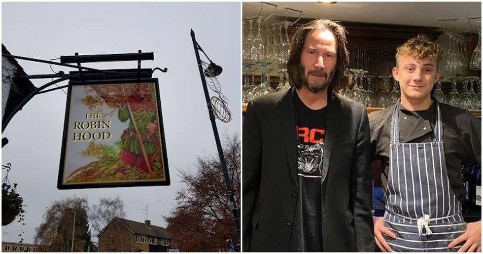 Keanu Reeves at The Robin Hood pub