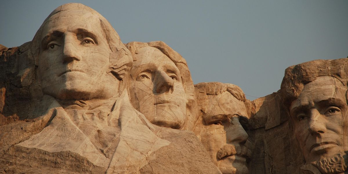 Mount Rushmore at sunset