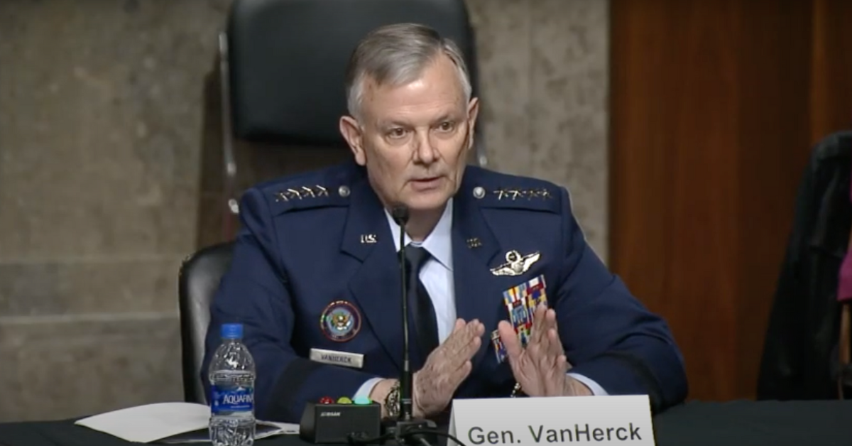 YouTube screenshot of Air Force General Glen VanHerck