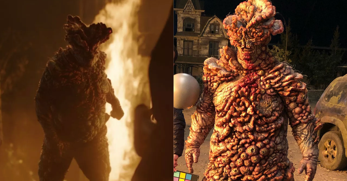 two images of "The Last Of Us" character the bloater