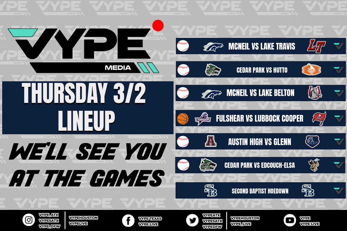 VYPE Live Lineup - Thursday 3/2/23