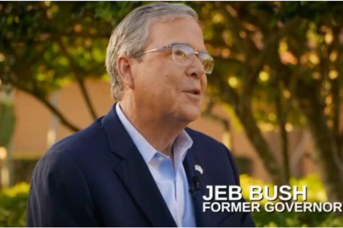 Jeb Bush Luvs Ron DeSantis, Kissyface Emoji, Exclamation Point