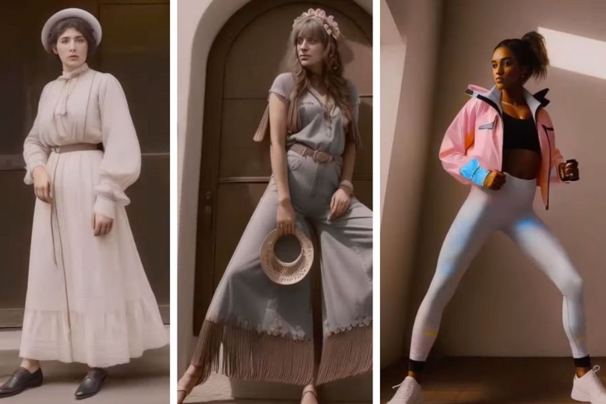 ai art, women's fashion, fashion history