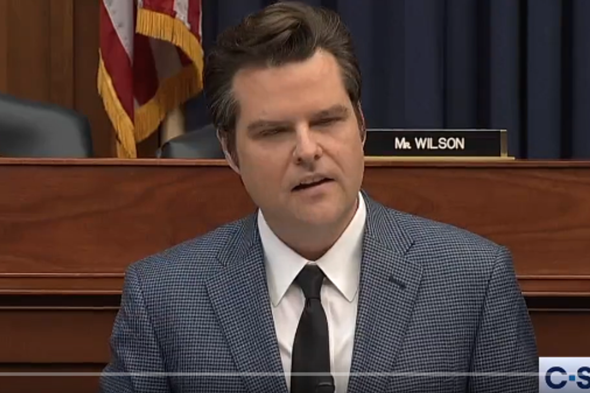 All Fun And Games Until Congressional Witnesses Start Pants-ing Matt Gaetz On C-SPAN