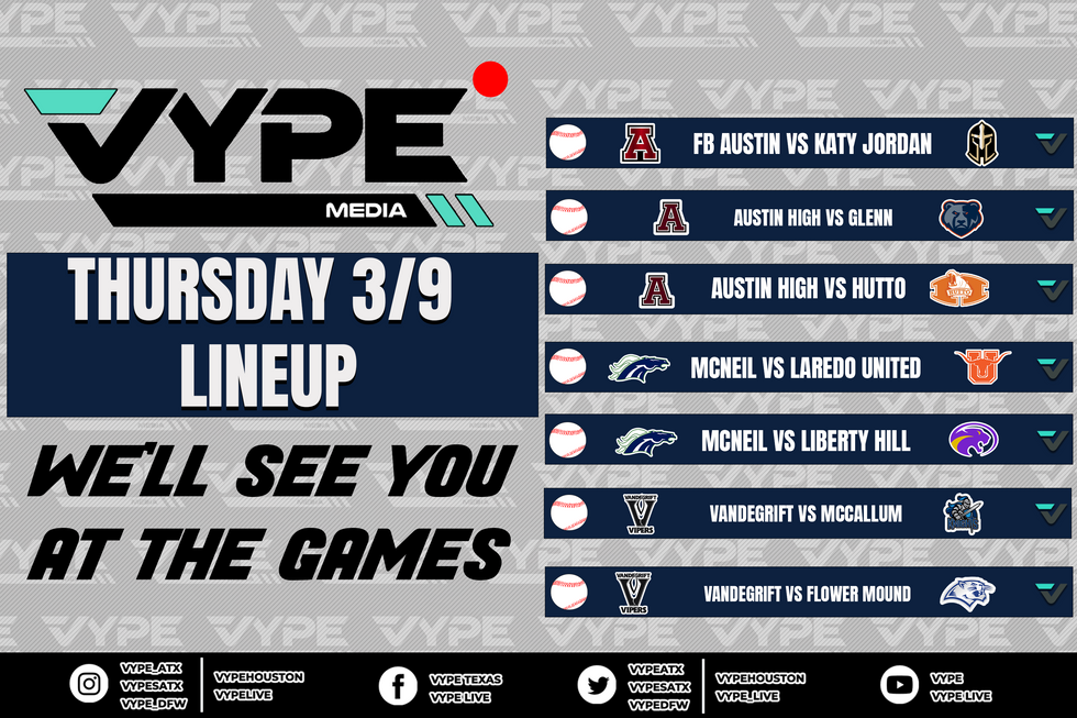 VYPE Live Lineup - Thursday 3/9/23 - VYPE