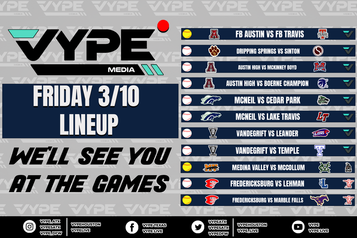 VYPE Live Lineup - Friday 3/10/23