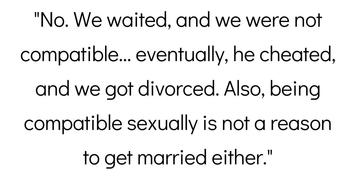 People Confess Why They Think Waiting Until Marriage To Have Sex Is A Good Or Bad Idea George