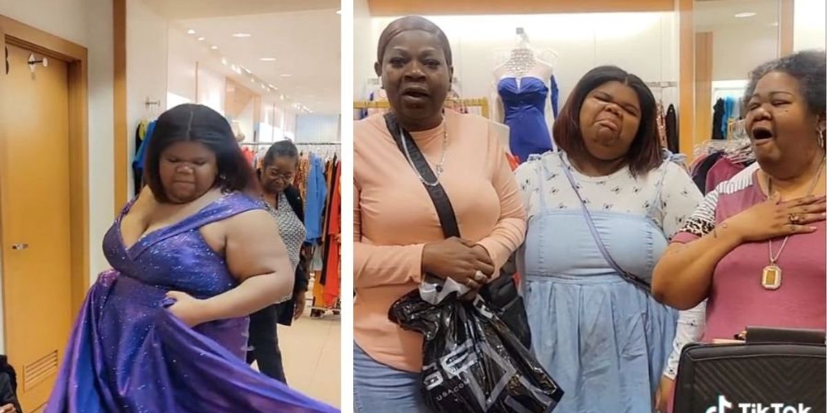Owner of plus-size dress shop gifts $700 prom dress to 'shy' teen after watching her light up