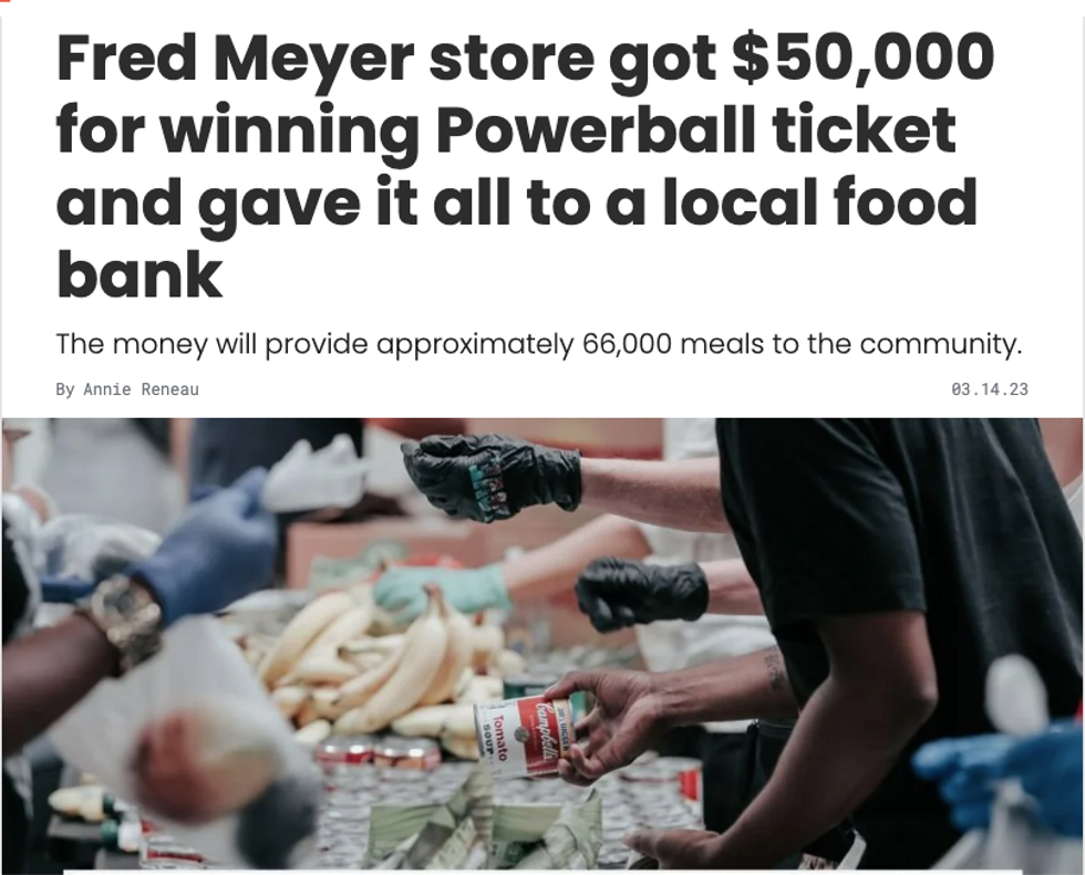 Fred Meyer, food bank