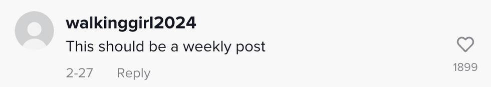 "This should be a weekly post"