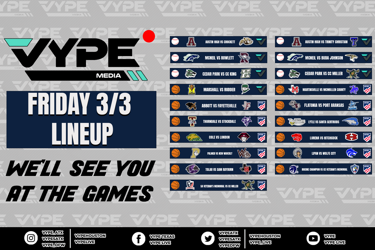 VYPE Live Lineup - Friday 3/3/23