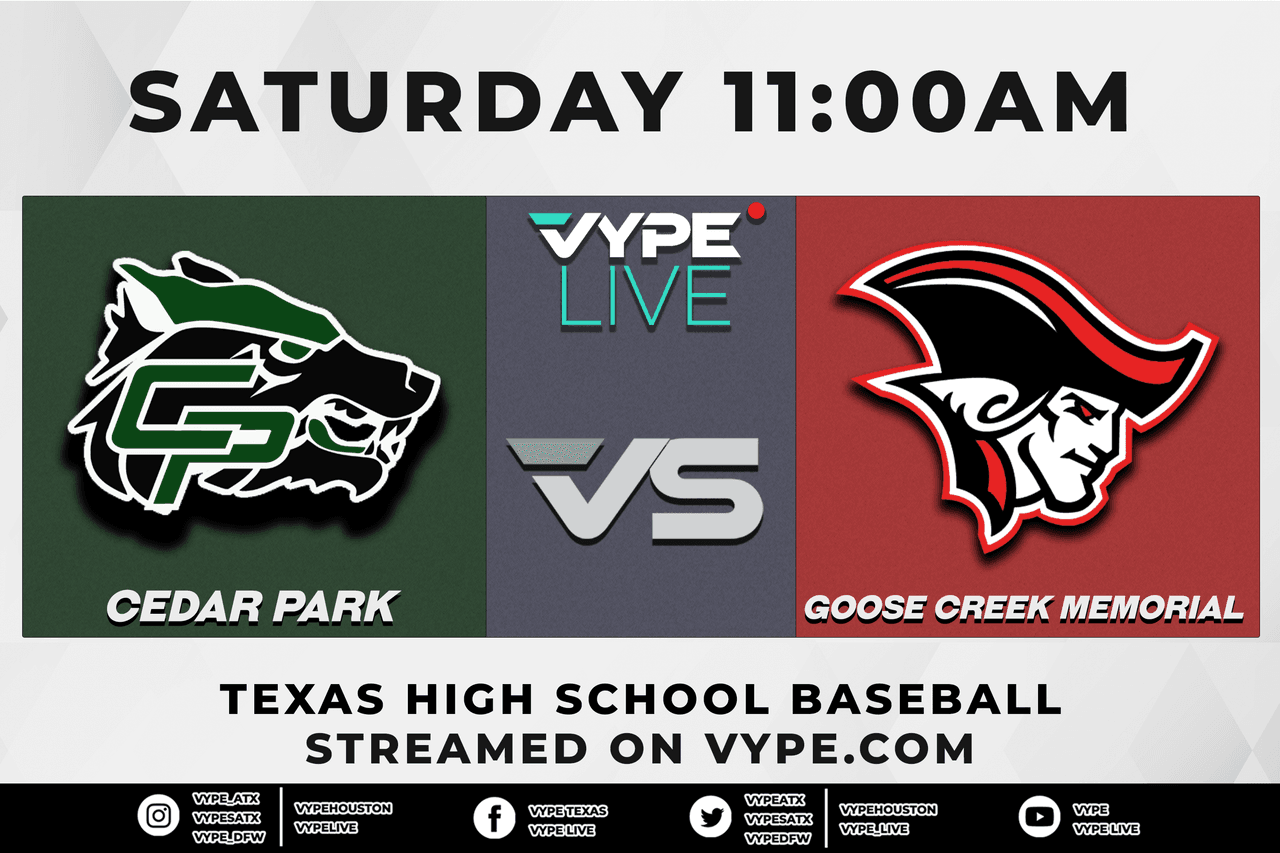 11AM - Baseball | Mira’s Bayfront Bash: Cedar Park vs. Goose Creek Memorial