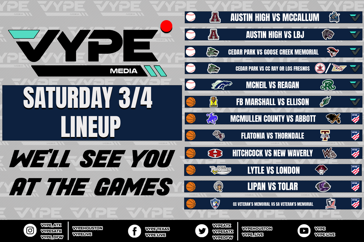 VYPE Live Lineup - Saturday 3/4/23