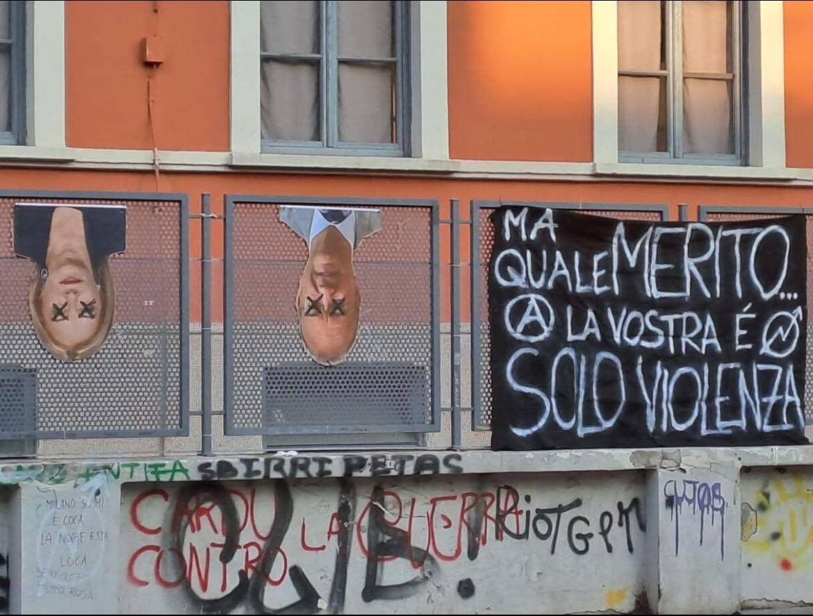 Meloni e Valditara appesi al liceo. Per Sala indignarsi è «provocatorio»