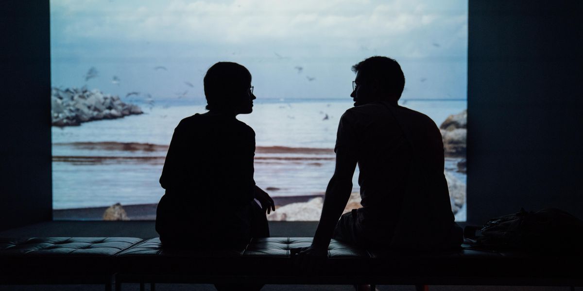 silhouette of a man and a woman