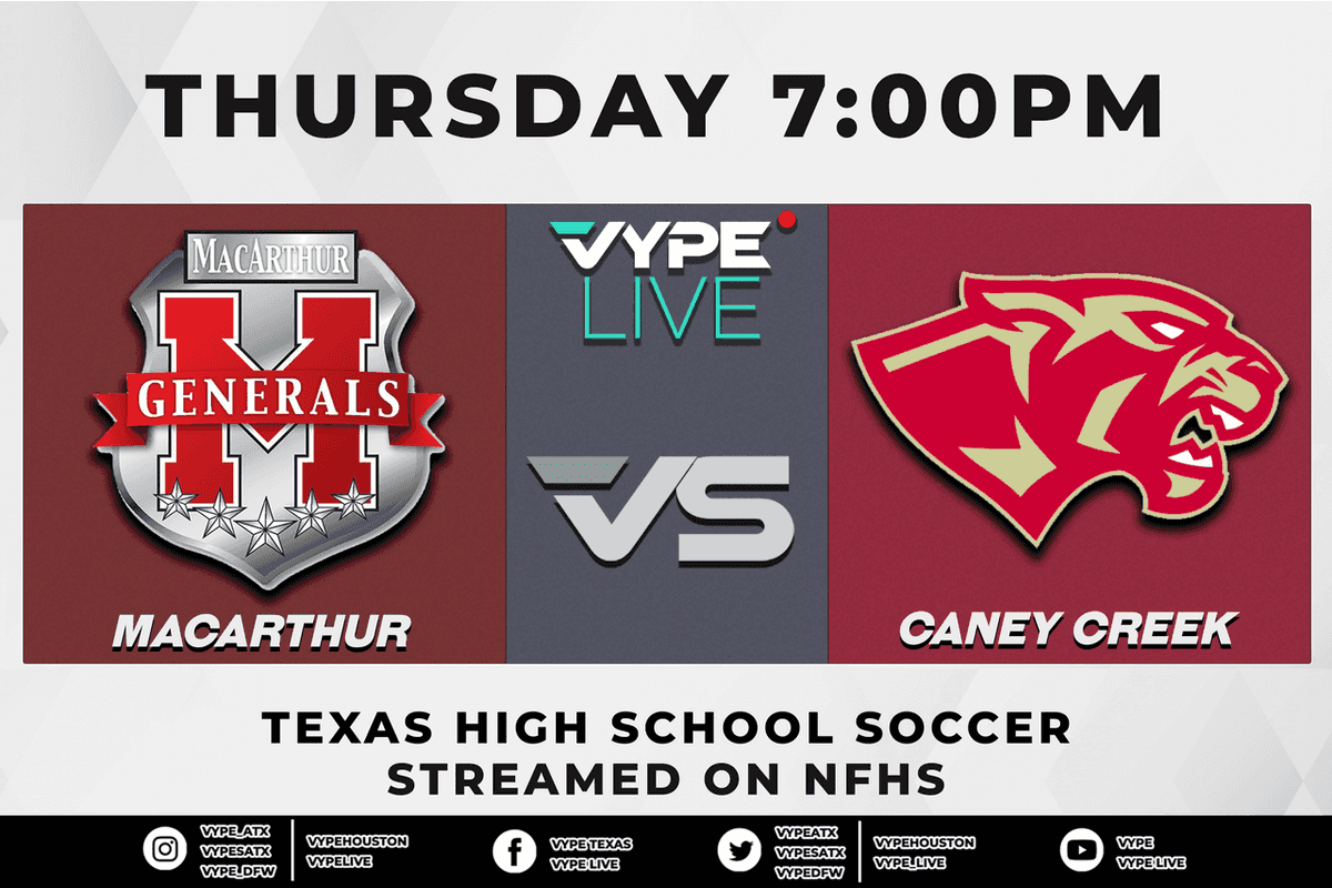7PM - NFHS | 6A Boys Soccer, Bi-district: MacArthur vs. Caney Creek