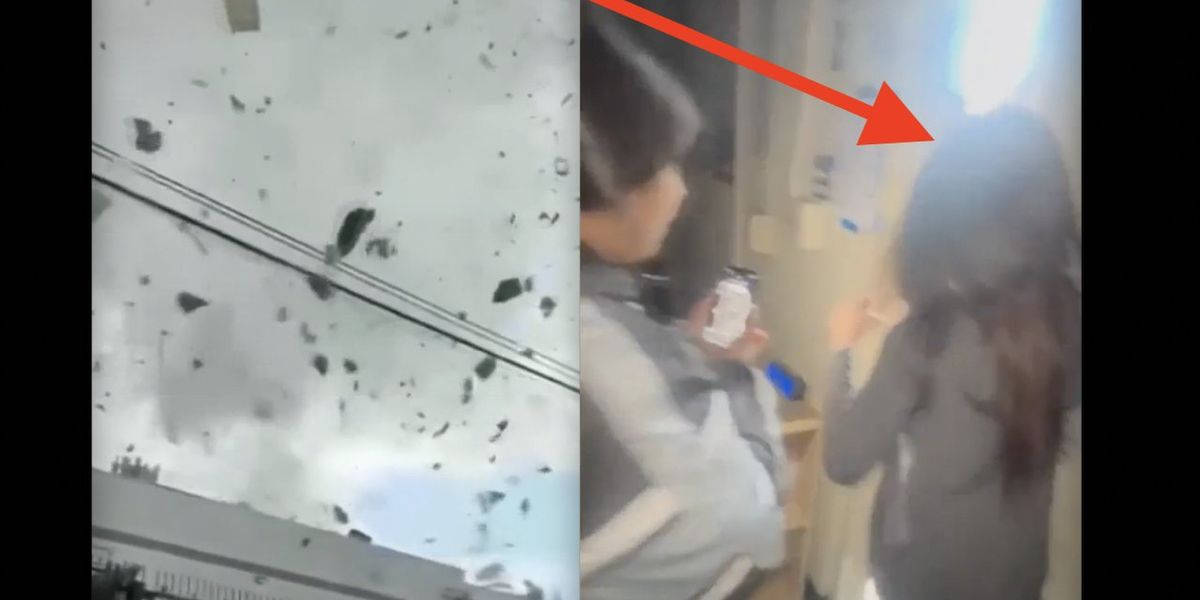 NextImg:Video catches shocking moment when LA-area tornado sucks 'very petite' HS teacher through second-floor classroom doorway: 'It was absolutely crazy'