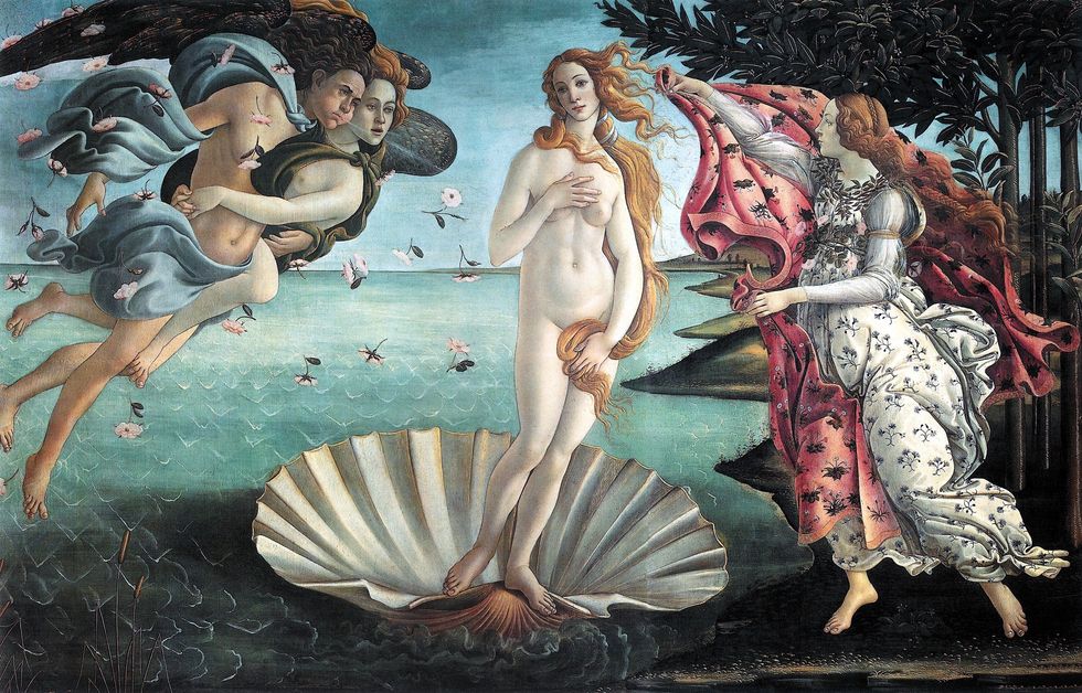 Classic painting of the Birth of Venus