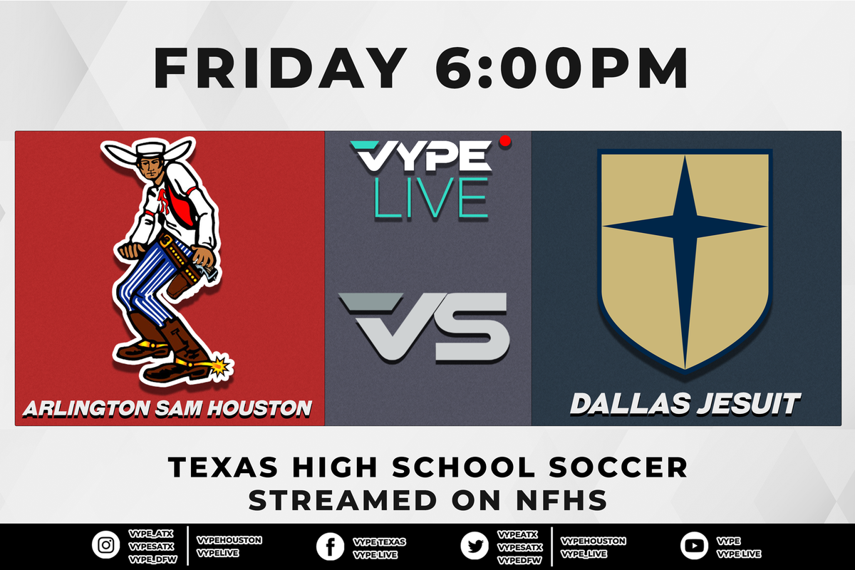 6PM - NFHS | 6A Boys Soccer, Bi-district: Sam Houston vs. Dallas Jesuit