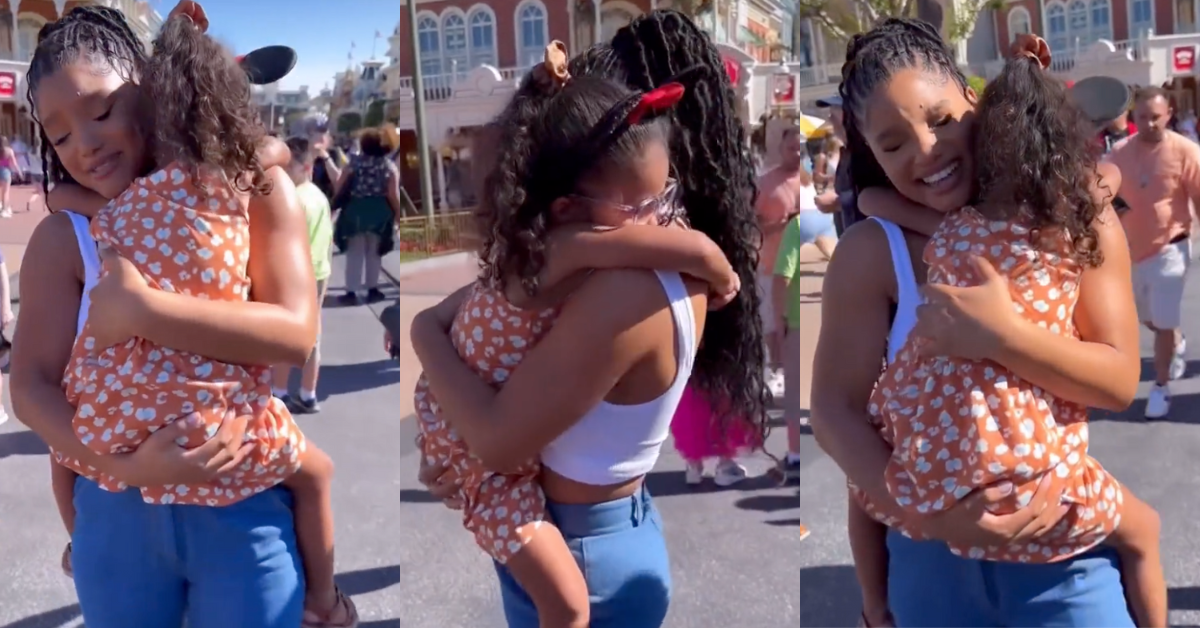Screenshots of Halle Bailey and Mila Rose