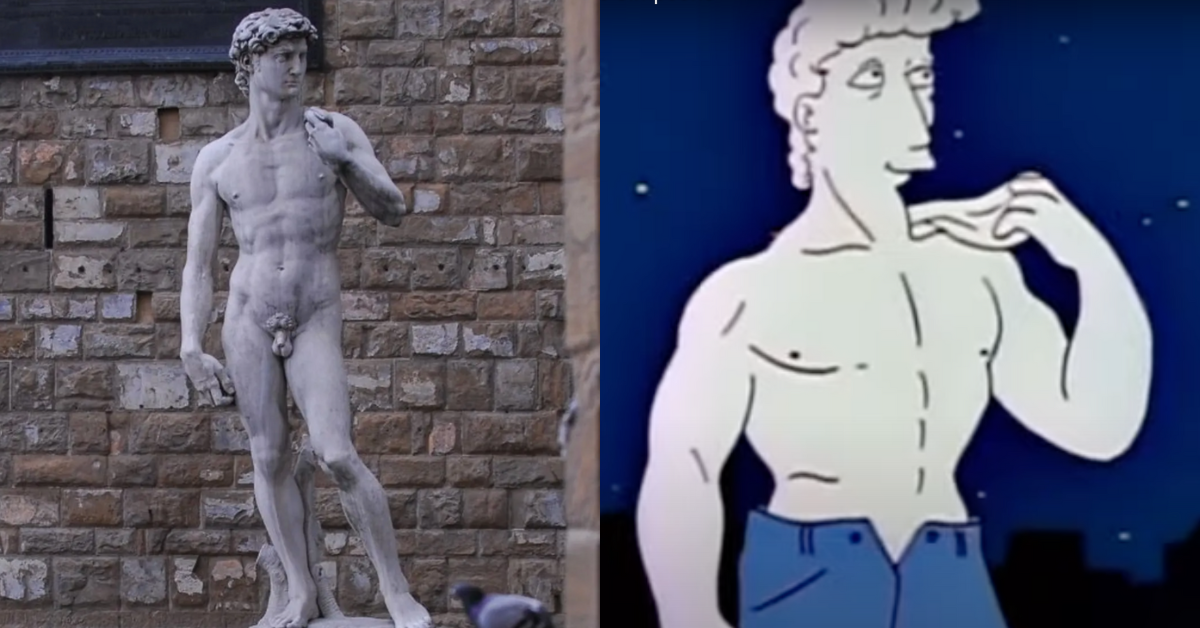 Michaelangelo's David; Michaelangelo's David as featured on "The Simpsons"