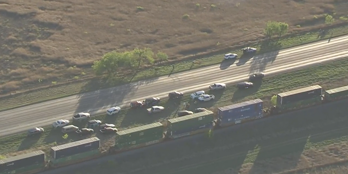 NextImg:15 migrants found 'suffocating' in 'wired shut' shipping container on a train near Uvalde, Texas; 2 have died