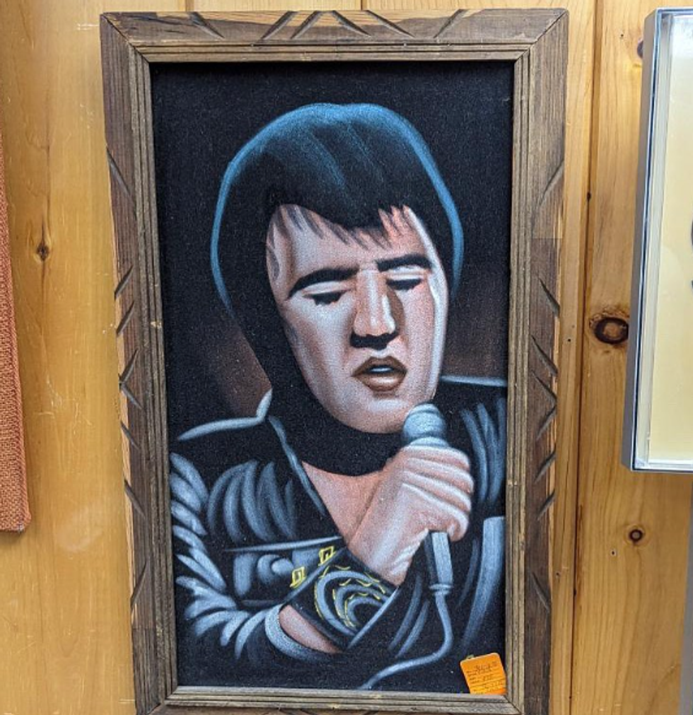 thrift store art, bad art, elvis