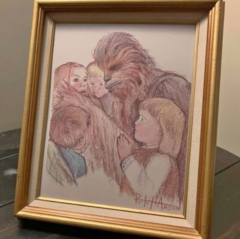 thrift store art, bad art, chewbacca