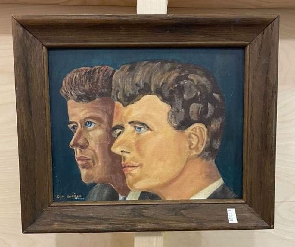 thrift store art, bad art, jfk, rfk