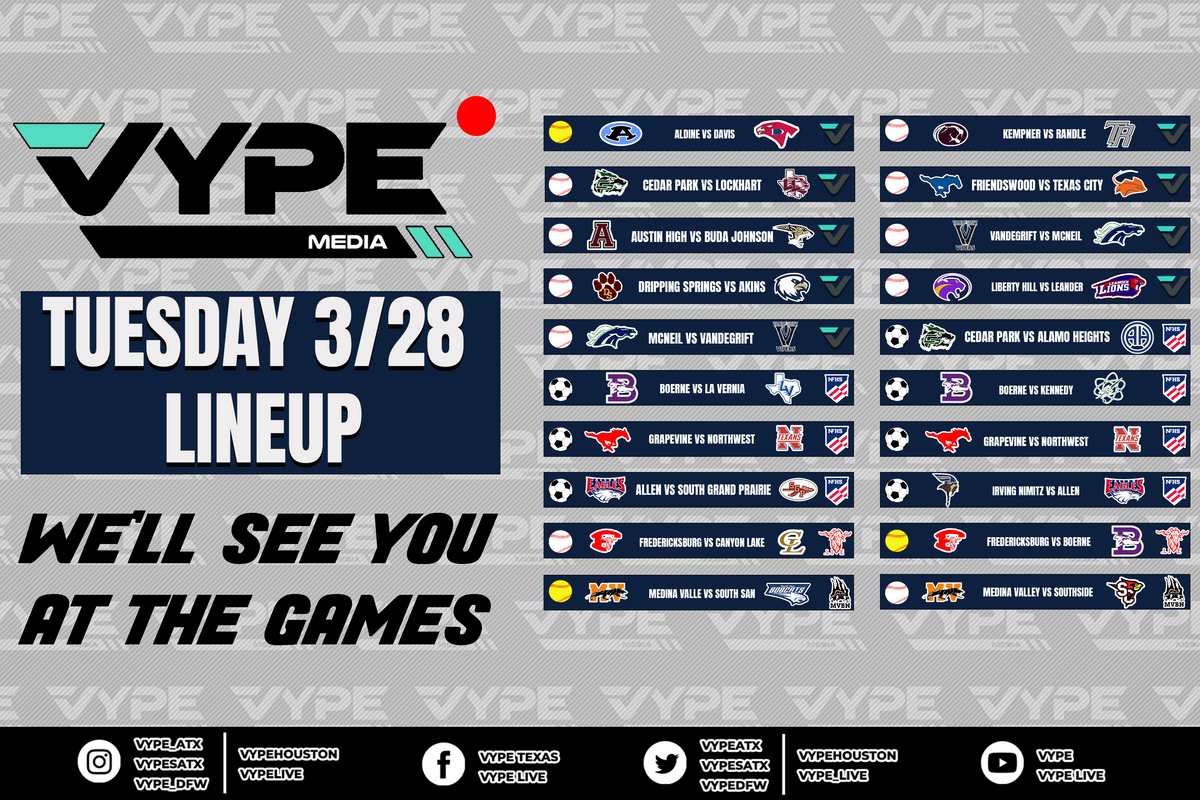 VYPE Live Lineup - Tuesday 3/28/23