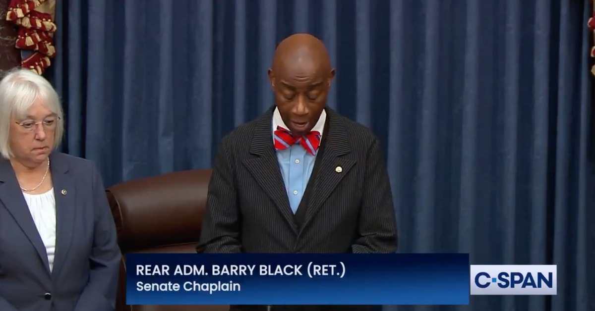 Senate Chaplain Barry Black during his opening prayer