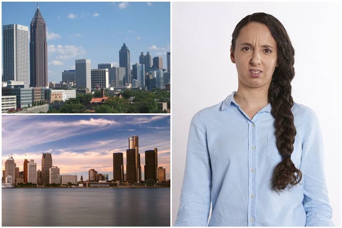 atlanta, detroit, us geography
