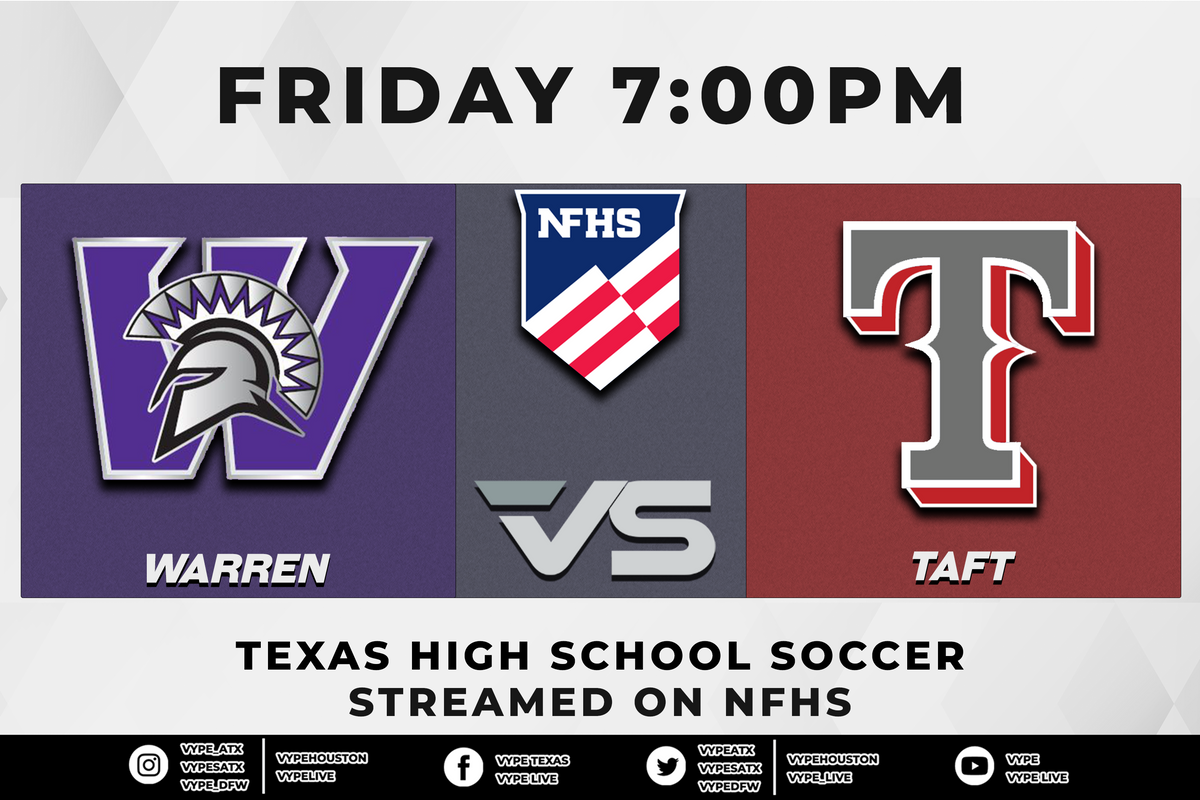 7PM - NFHS | 6A Girls Soccer, Region IV Quarterfinal: Warren vs. Taft