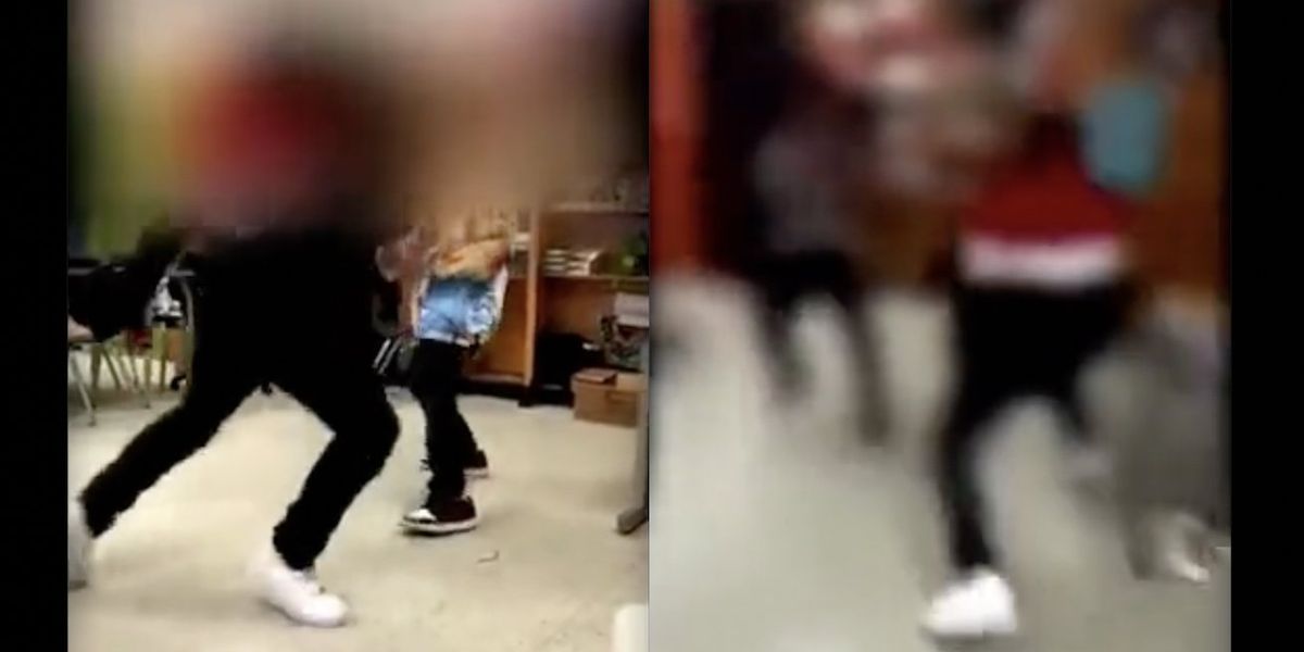 NextImg:Videos of middle schoolers fighting in class while teacher is present spur outrage. She responds, 'What do you want me to do? ... Those kids are bigger than me.'