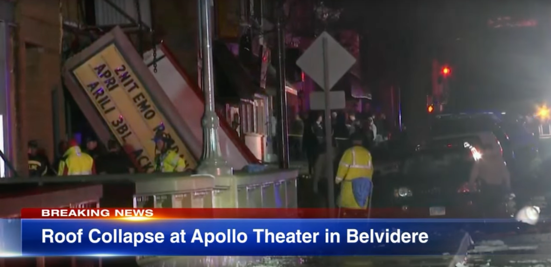 Theater roof collapses during sold-out show; tornadoes, severe storms rip Midwest, South killing at least 7