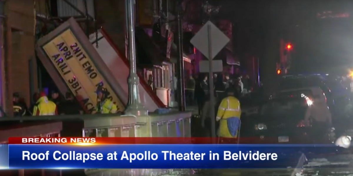 Theater roof collapses during sold-out show;  tornadoes, severe storms ravage midwest and south with at least 7 dead