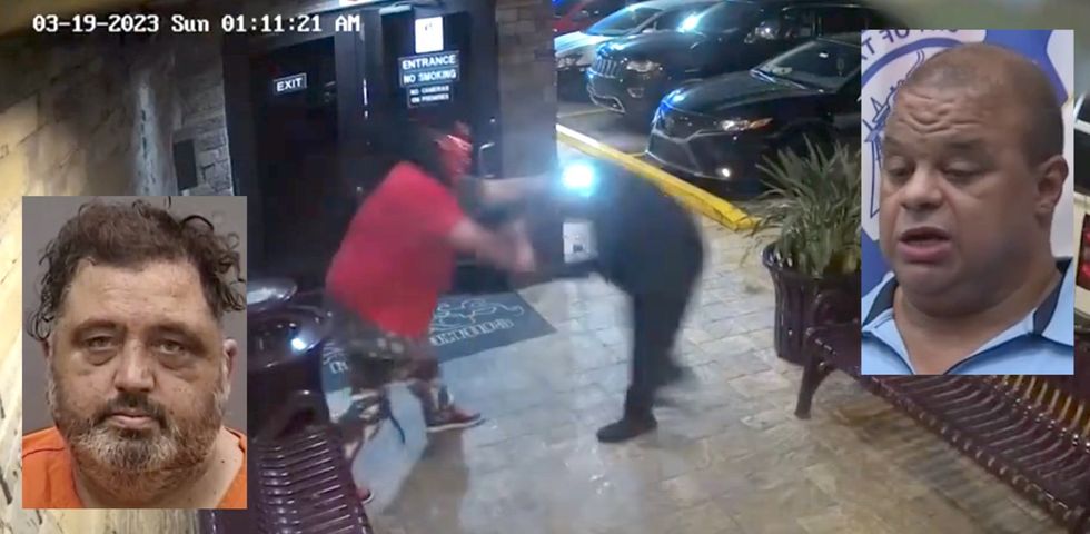 Video captures the moment a heroic security guard tackled an armed man in a devil mask, possibly preventing mass shooting at Florida strip club