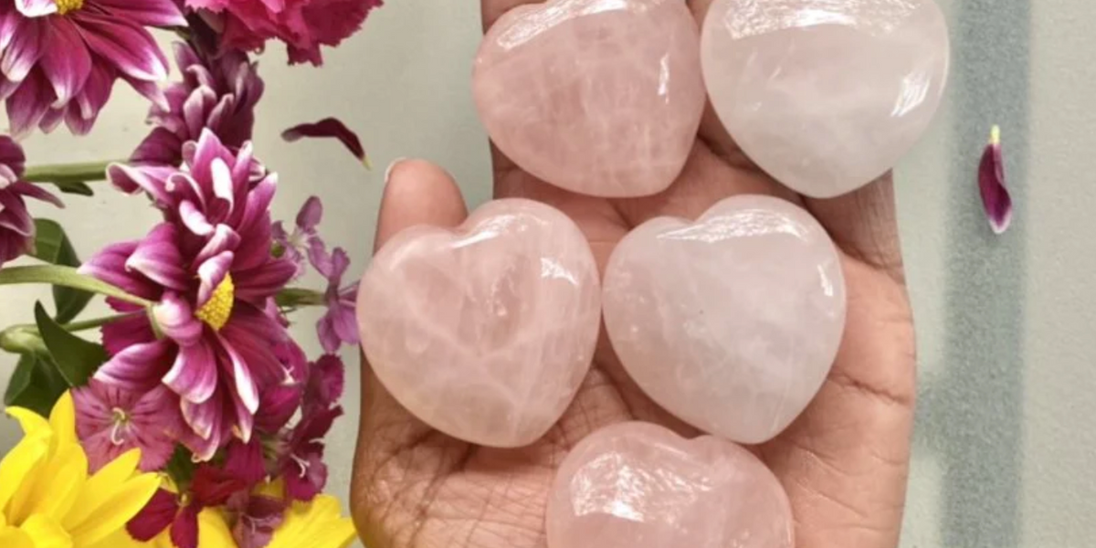 Rose Quartz Puffed Heart