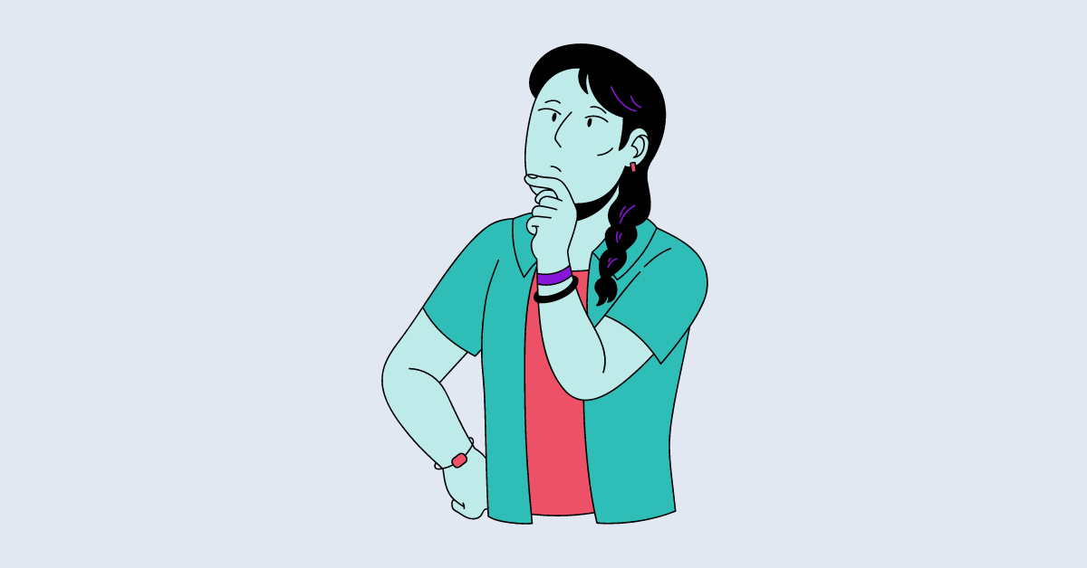 Image of a cartoon woman wondering what unconscious bias means