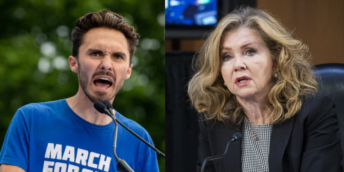 NextImg:Gun control activist David Hogg calls Sen. Marsha Blackburn a piece of 's***' who has 'enabled the slaughter of our children'