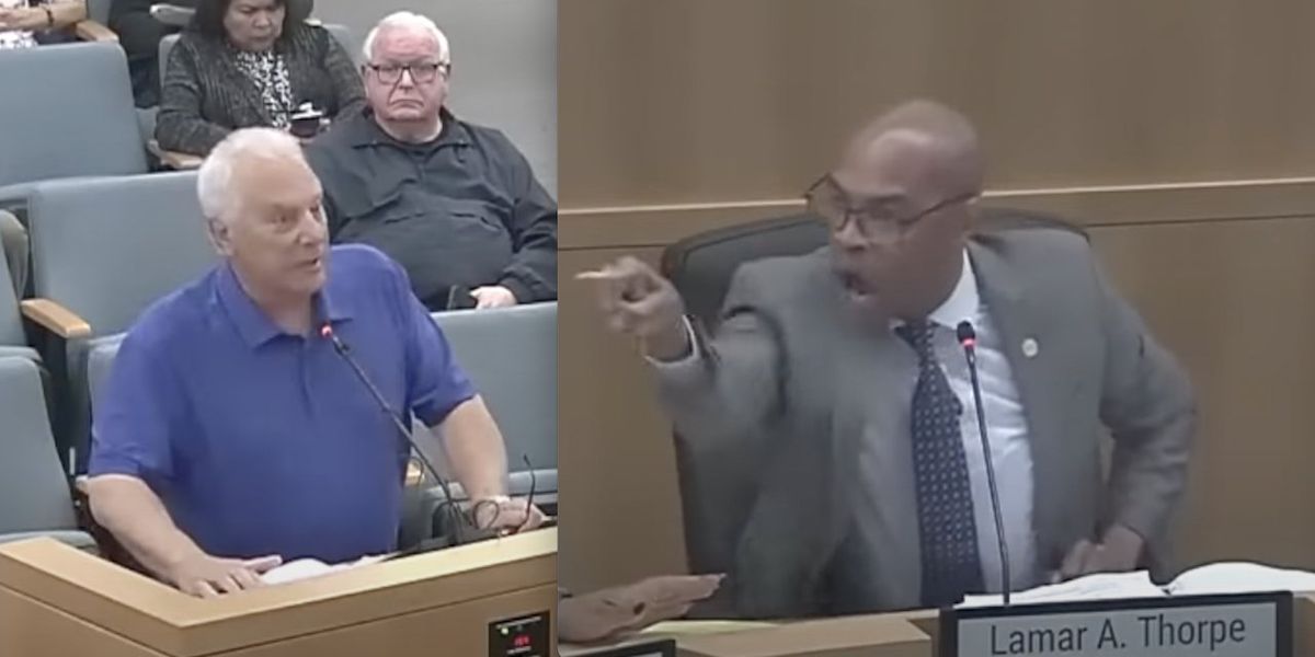 NextImg:'You wanna go outside right now?' Mayor flips out during council meeting, angrily accuses attendee of same 'racism' he sees in community, police force