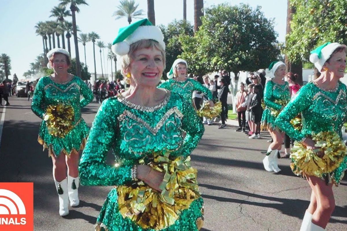 Sun City Poms; cheerleading; senior citizens; elderly; exercise