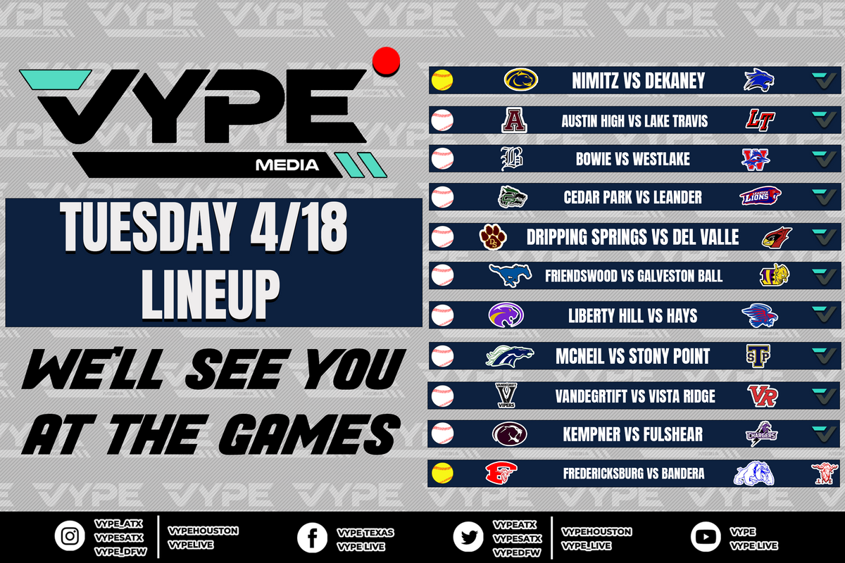 VYPE Live Lineup - Tuesday 4/18/23