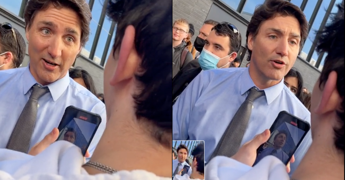 Reddit screenshots of Justin Trudeau speaking with the abortion rights opponent