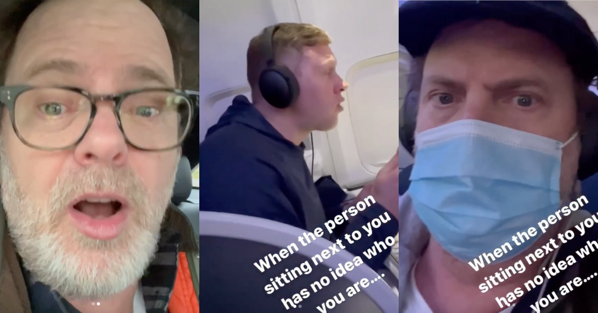 Instagram screenshots from Rainn Wilson