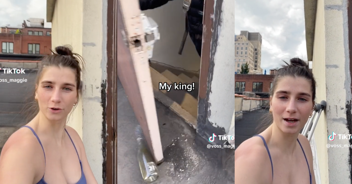 TikToker Stuck On Apartment Rooftop Ingeniously Uses 'Uber Eats' Order To Send For Help